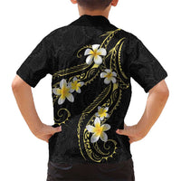 Polynesia Tattoo With Plumeria Kid Hawaiian Shirt Elegant Vibes