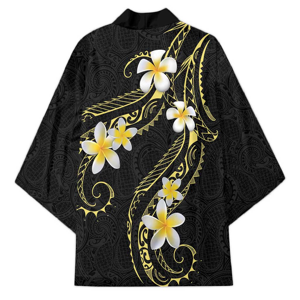 Polynesia Tattoo With Plumeria Kimono Elegant Vibes