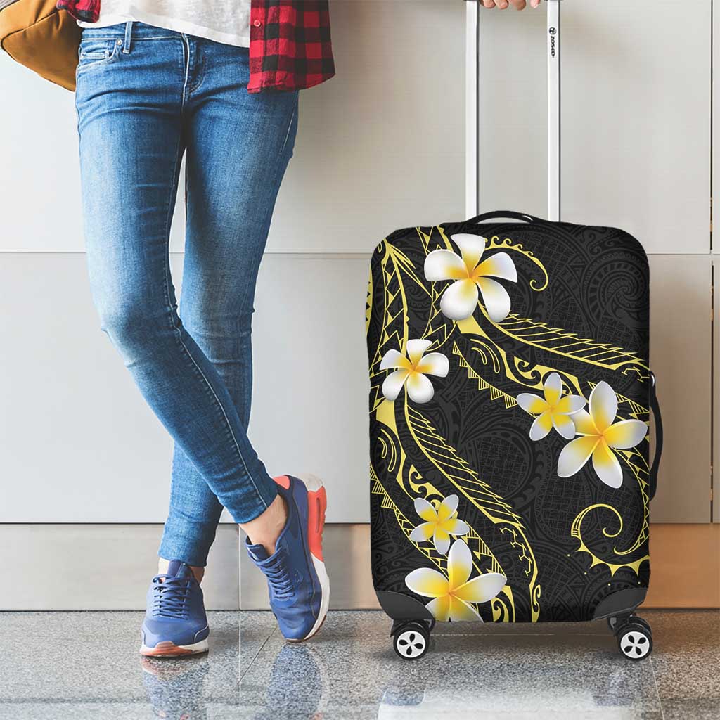 Polynesia Tattoo With Plumeria Luggage Cover Elegant Vibes