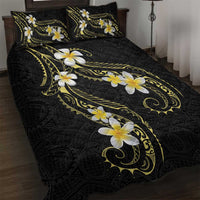 Polynesia Tattoo With Plumeria Quilt Bed Set Elegant Vibes