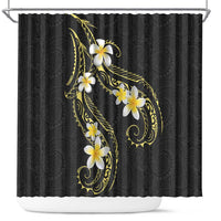 Polynesia Tattoo With Plumeria Shower Curtain Elegant Vibes