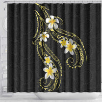 Polynesia Tattoo With Plumeria Shower Curtain Elegant Vibes