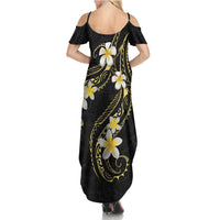 Polynesia Tattoo With Plumeria Summer Maxi Dress Elegant Vibes