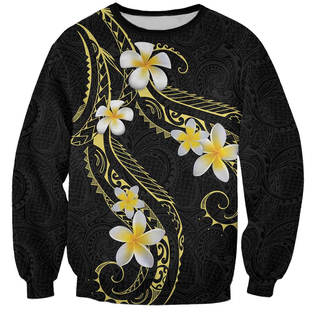 Polynesia Tattoo With Plumeria Sweatshirt Elegant Vibes