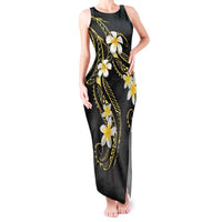 Polynesia Tattoo With Plumeria Tank Maxi Dress Elegant Vibes