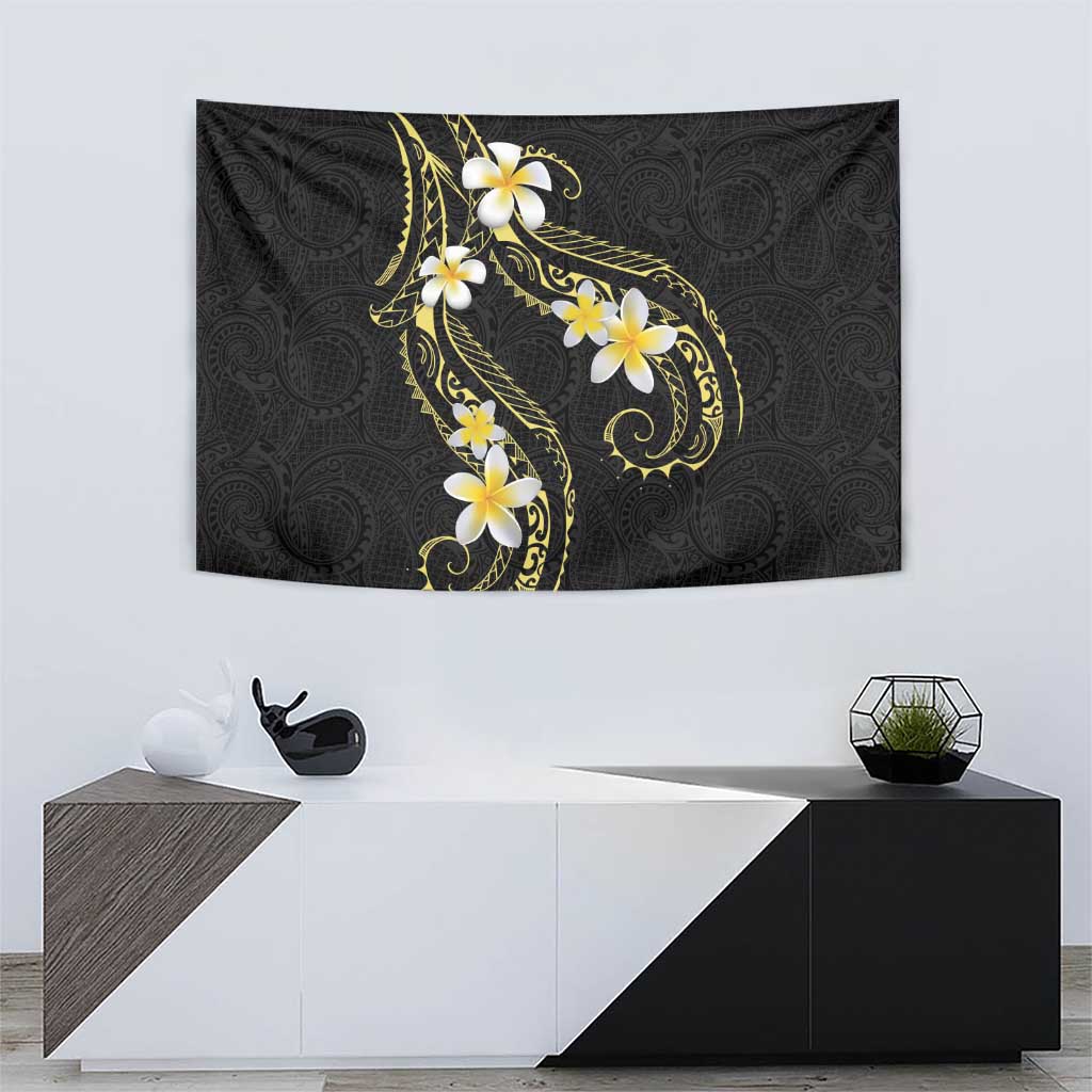Polynesia Tattoo With Plumeria Tapestry Elegant Vibes