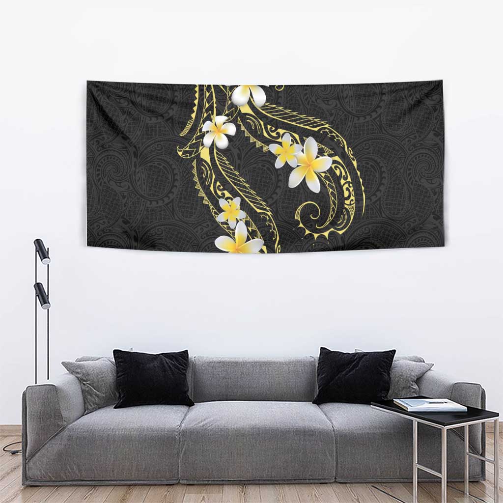 Polynesia Tattoo With Plumeria Tapestry Elegant Vibes