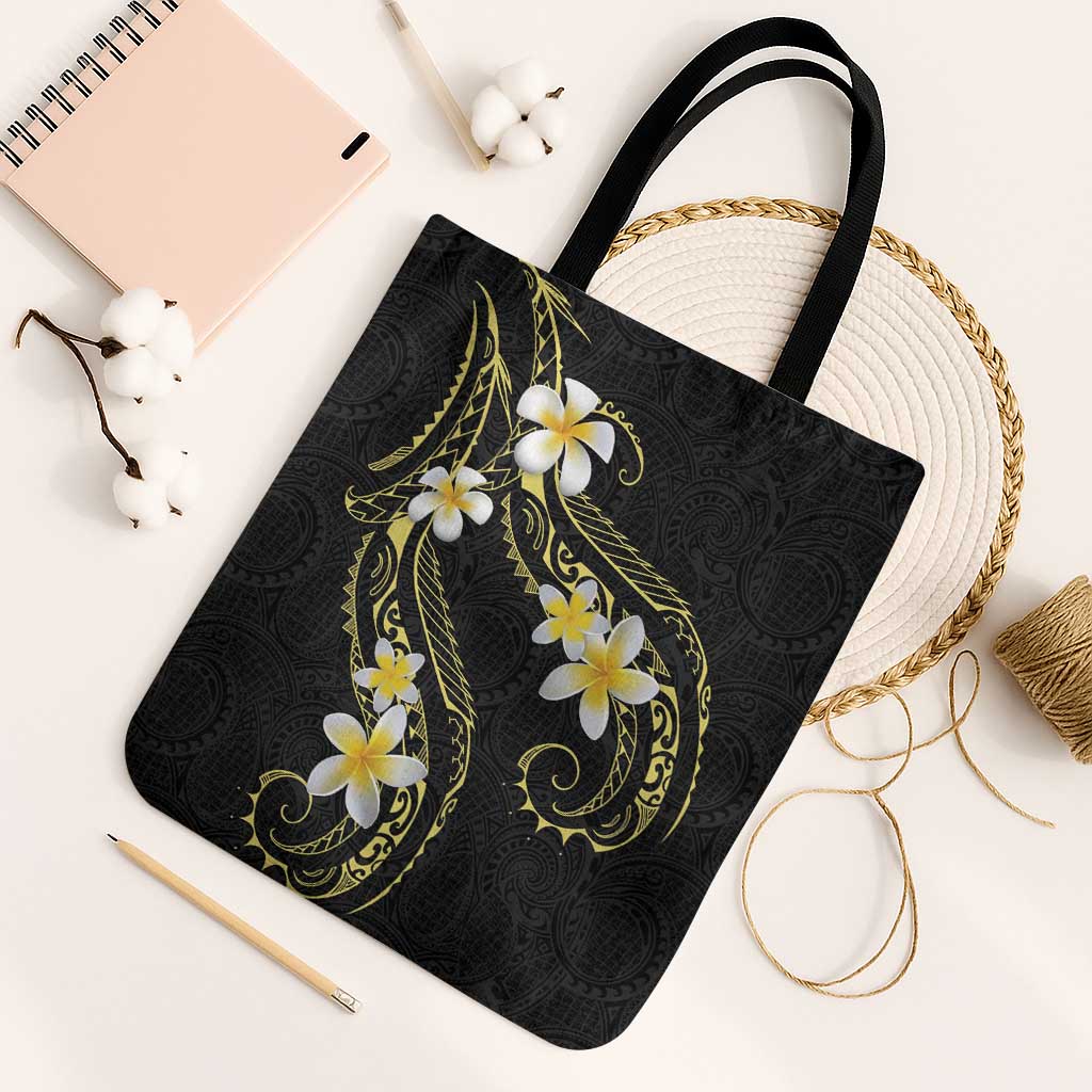 Polynesia Tattoo With Plumeria Tote Bag Elegant Vibes