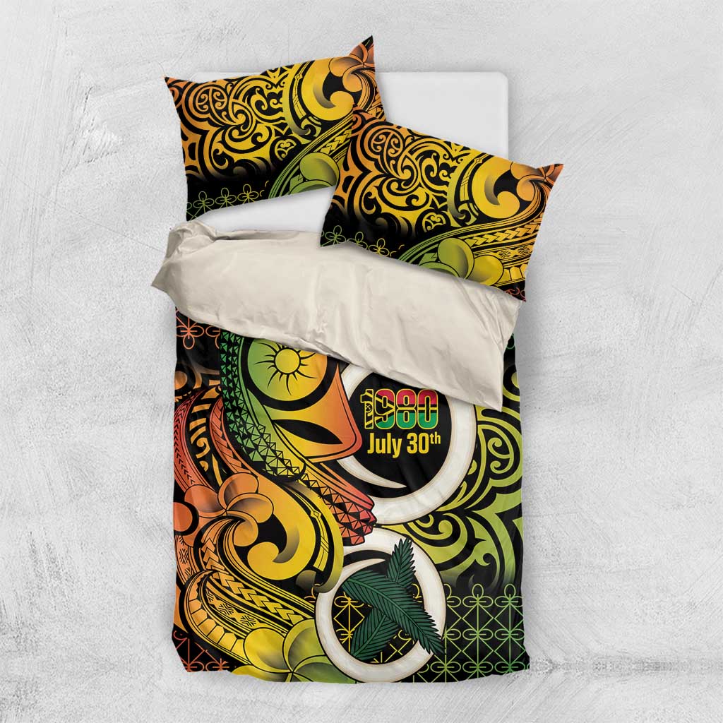 Vanuatu 1980 Bedding Set Ni-Van Tamtam Sand Drawing Pattern
