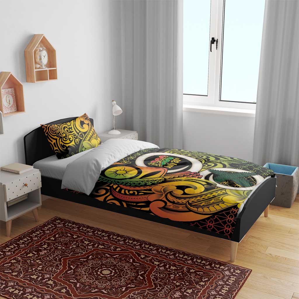 Vanuatu 1980 Bedding Set Ni-Van Tamtam Sand Drawing Pattern