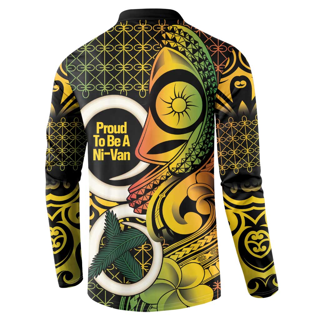 Vanuatu 1980 Button Sweatshirt Ni-Van Tamtam Sand Drawing Pattern