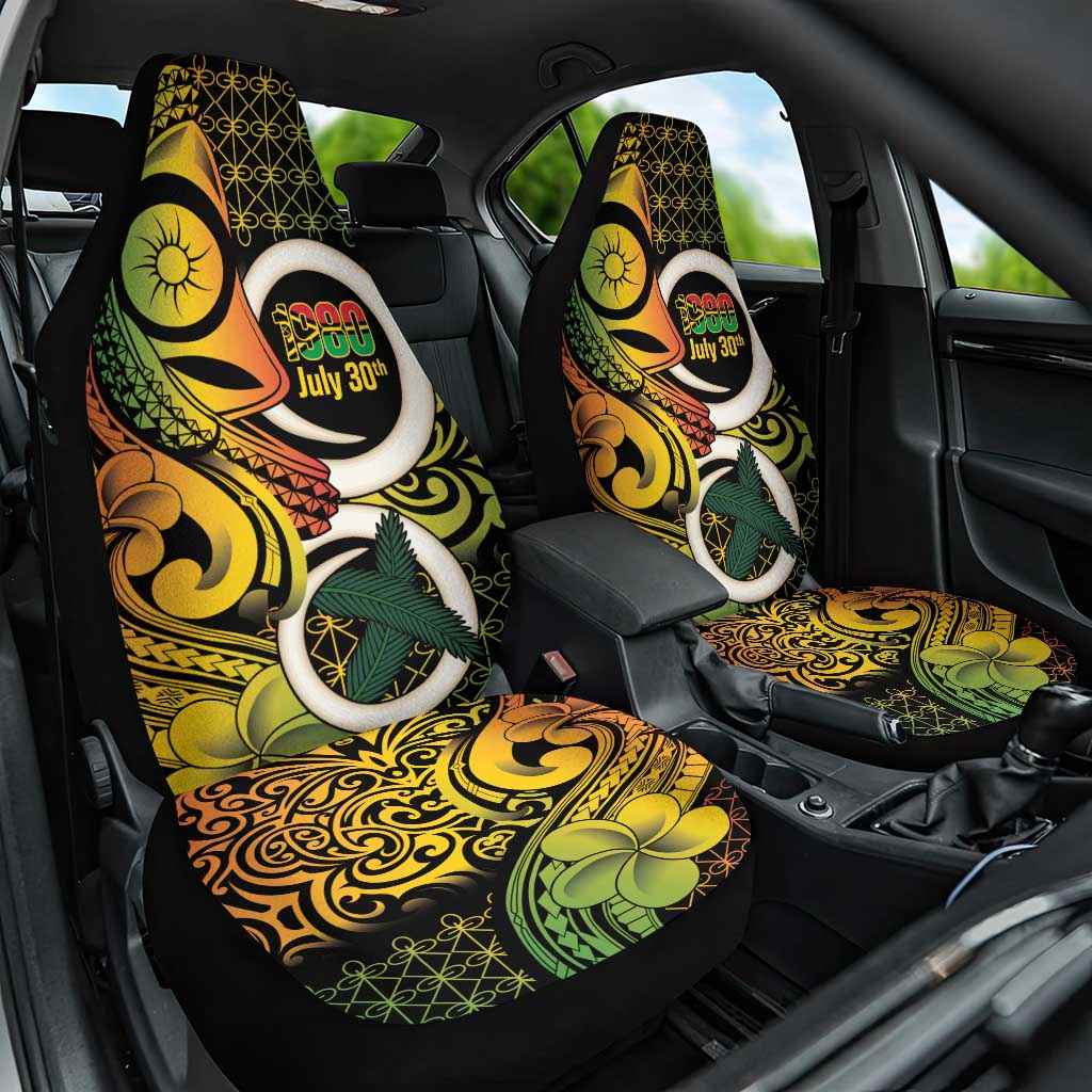 Vanuatu 1980 Car Seat Cover Ni-Van Tamtam Sand Drawing Pattern