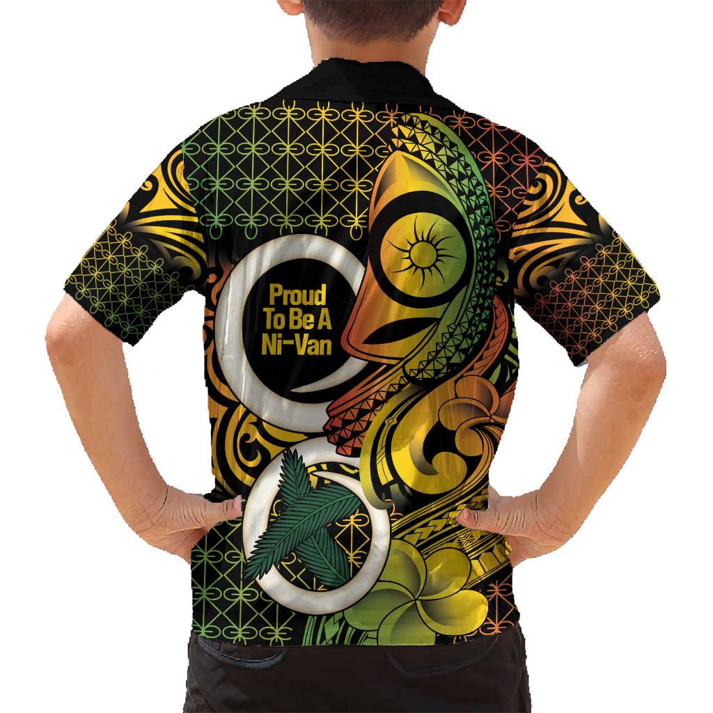 Vanuatu 1980 Family Matching Long Sleeve Bodycon Dress and Hawaiian Shirt Ni-Van Tamtam Sand Drawing Pattern LT14 - Polynesian Pride