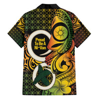 Vanuatu 1980 Family Matching Off Shoulder Short Dress and Hawaiian Shirt Ni-Van Tamtam Sand Drawing Pattern