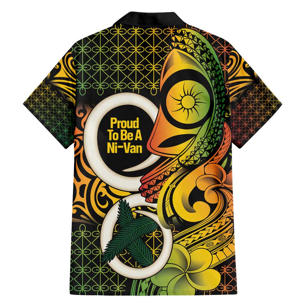 Vanuatu 1980 Family Matching Puletasi and Hawaiian Shirt Ni-Van Tamtam Sand Drawing Pattern