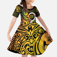 Vanuatu 1980 Family Matching Tank Maxi Dress and Hawaiian Shirt Ni-Van Tamtam Sand Drawing Pattern