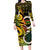 Vanuatu 1980 Long Sleeve Bodycon Dress Ni-Van Tamtam Sand Drawing Pattern