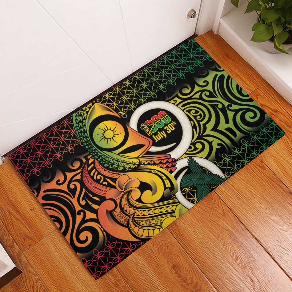 Vanuatu 1980 Rubber Doormat Ni-Van Tamtam Sand Drawing Pattern