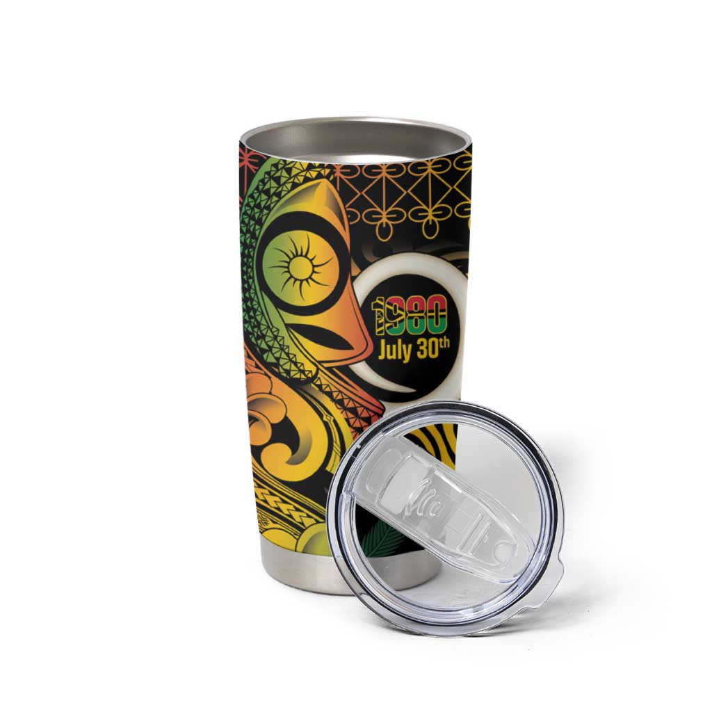 Vanuatu 1980 Tumbler Cup Ni-Van Tamtam Sand Drawing Pattern