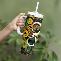 Vanuatu 1980 Tumbler With Handle Ni-Van Tamtam Sand Drawing Pattern