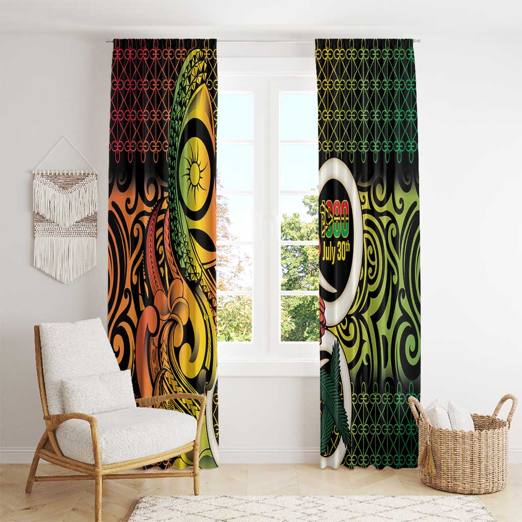 Vanuatu 1980 Window Curtain Ni-Van Tamtam Sand Drawing Pattern
