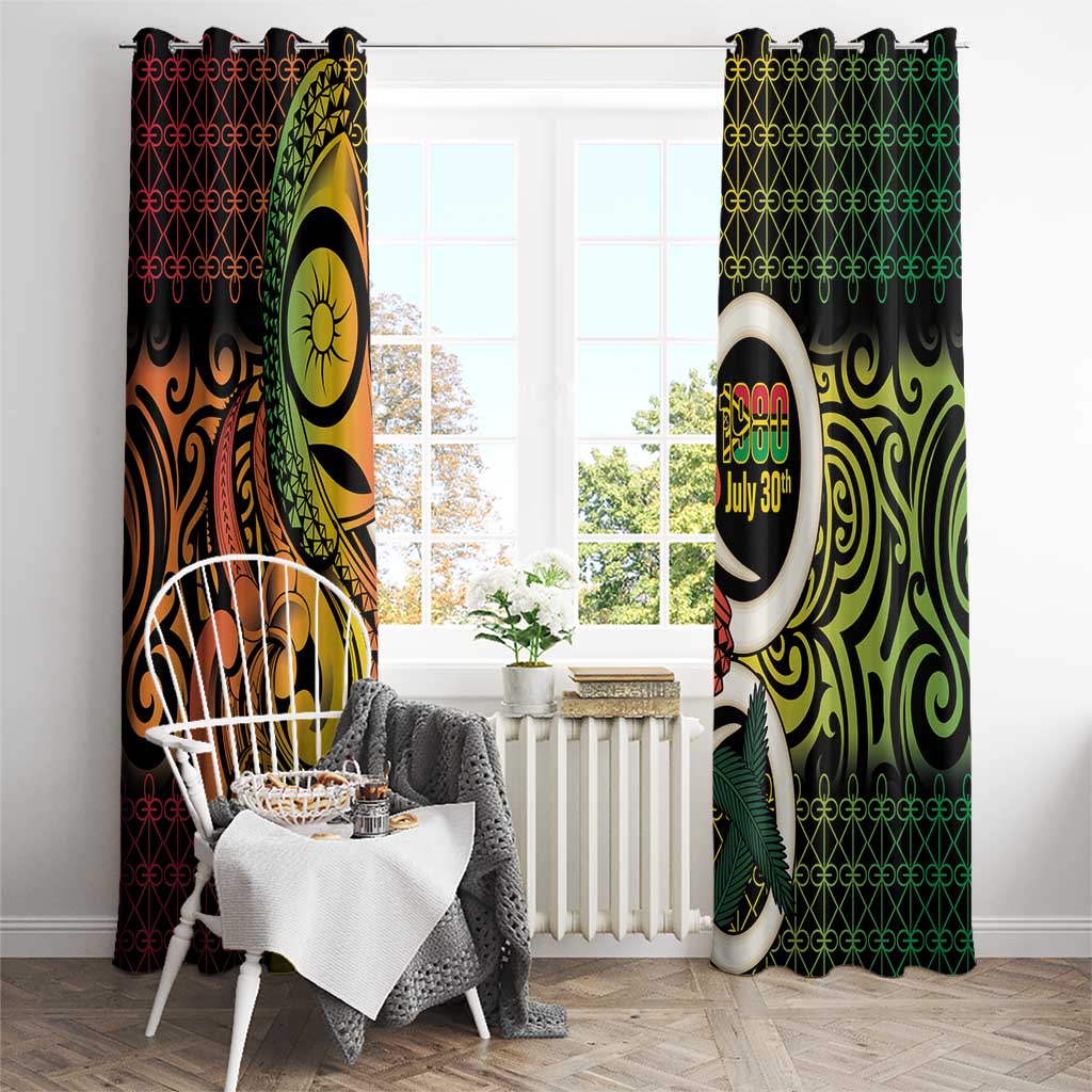 Vanuatu 1980 Window Curtain Ni-Van Tamtam Sand Drawing Pattern