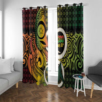 Vanuatu 1980 Window Curtain Ni-Van Tamtam Sand Drawing Pattern