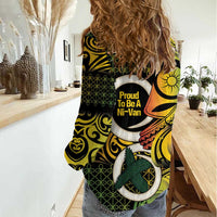 Vanuatu 1980 Women Casual Shirt Ni-Van Tamtam Sand Drawing Pattern