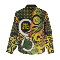 Vanuatu 1980 Women Casual Shirt Ni-Van Tamtam Sand Drawing Pattern