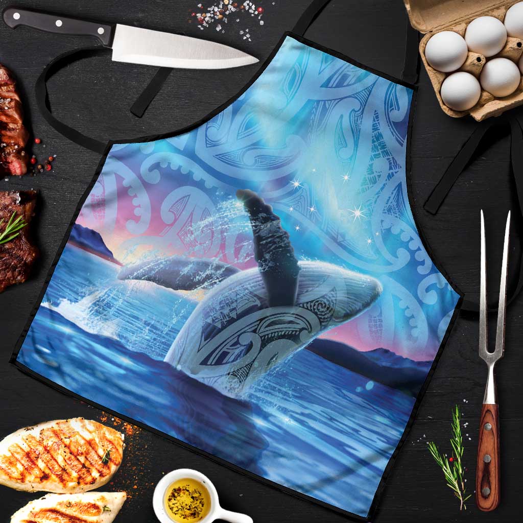New Zealand Matariki Humpback Whale Apron Paikea Maori New Year Blue Galaxy