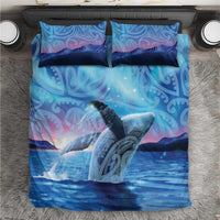 New Zealand Matariki Humpback Whale Bedding Set Paikea Maori New Year Blue Galaxy