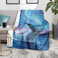 New Zealand Matariki Humpback Whale Blanket Paikea Maori New Year Blue Galaxy