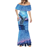 New Zealand Matariki Humpback Whale Mermaid Dress Paikea Maori New Year Blue Galaxy