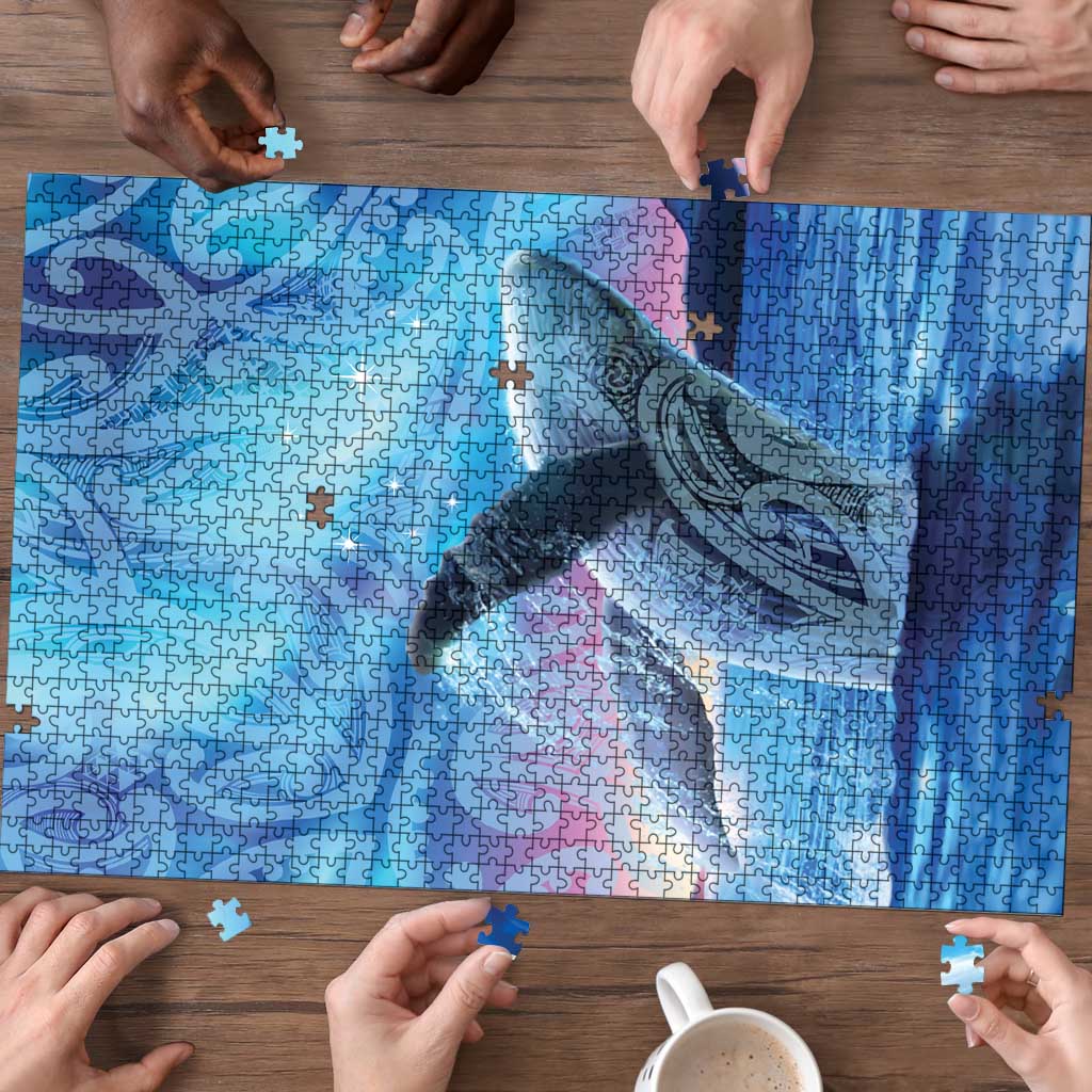 New Zealand Matariki Humpback Whale Puzzle Paikea Maori New Year Blue Galaxy