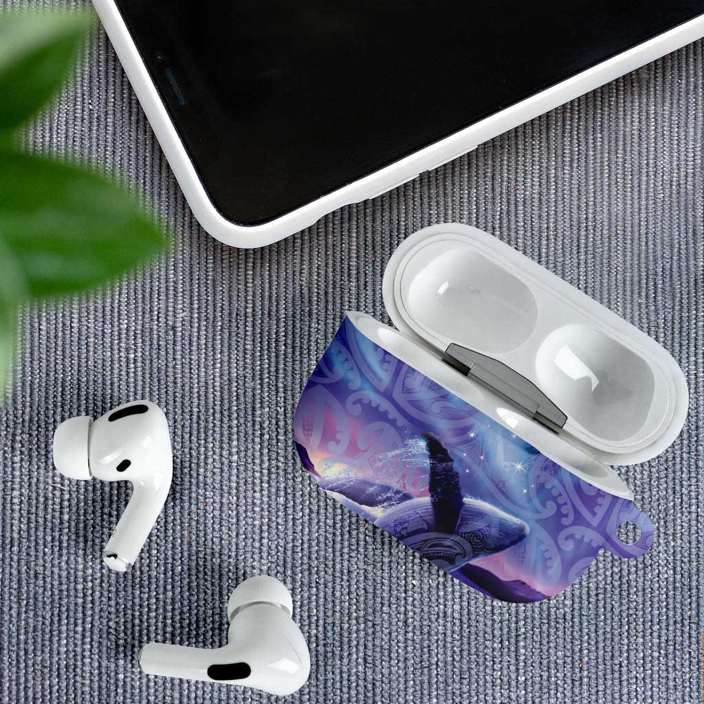 New Zealand Matariki Humpback Whale AirPods Case Paikea Maori New Year Purple Galaxy