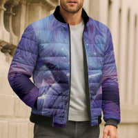 New Zealand Matariki Humpback Whale Bomber Puffer Jacket Paikea Maori New Year Purple Galaxy