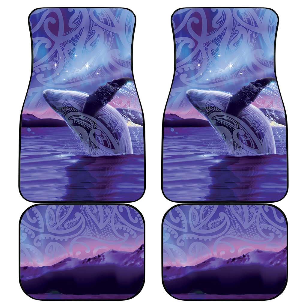 New Zealand Matariki Humpback Whale Car Mats Paikea Maori New Year Purple Galaxy