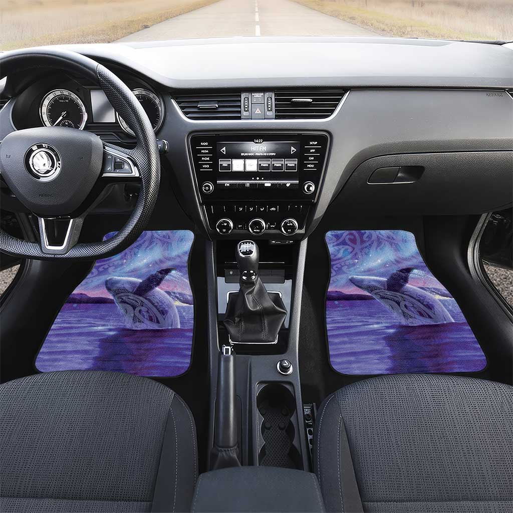 New Zealand Matariki Humpback Whale Car Mats Paikea Maori New Year Purple Galaxy