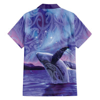 New Zealand Matariki Humpback Whale Hawaiian Shirt Paikea Maori New Year Purple Galaxy
