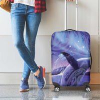 New Zealand Matariki Humpback Whale Luggage Cover Paikea Maori New Year Purple Galaxy LT14 - Polynesian Pride