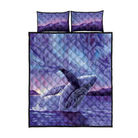 New Zealand Matariki Humpback Whale Quilt Bed Set Paikea Maori New Year Purple Galaxy