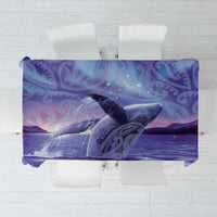 New Zealand Matariki Humpback Whale Tablecloth Paikea Maori New Year Purple Galaxy