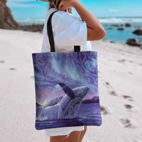 New Zealand Matariki Humpback Whale Tote Bag Paikea Maori New Year Purple Galaxy LT14 - Polynesian Pride