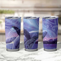 New Zealand Matariki Humpback Whale Tumbler Cup Paikea Maori New Year Purple Galaxy