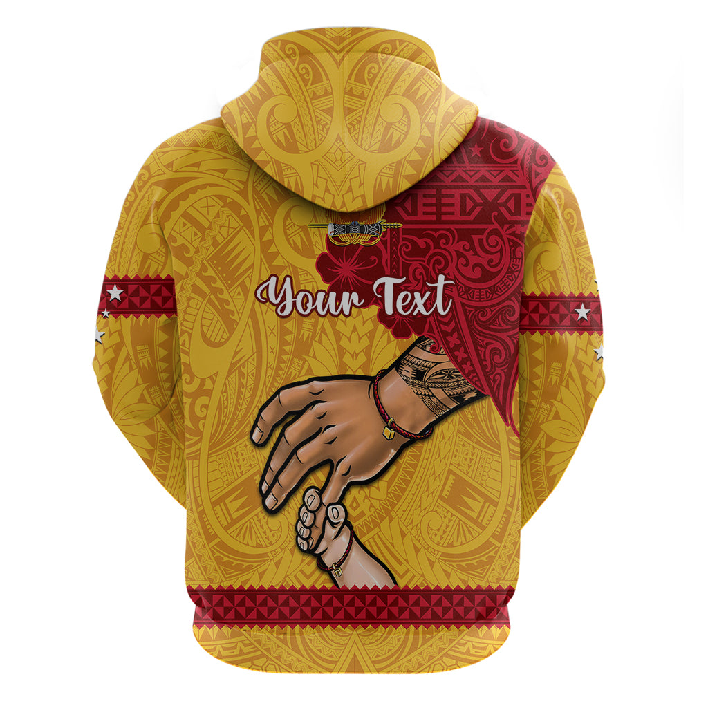 Custom Father Day Papua New Guinea Hoodie PNG I Love You Dad Yellow Version LT14 - Polynesian Pride