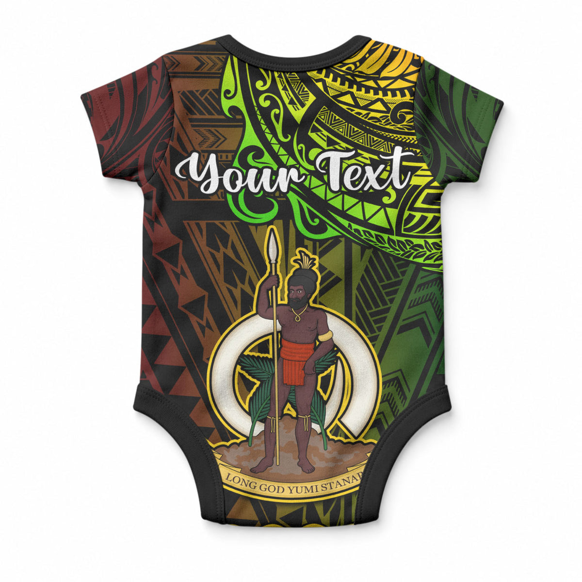 Personalised Father Day Vanuatu Baby Onesie I Love You Dad Reggae Version LT14 - Polynesian Pride