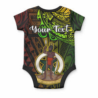 Personalised Father Day Vanuatu Baby Onesie I Love You Dad Reggae Version LT14 - Polynesian Pride
