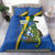 Solomon Islands Independence Day Bedding Set Happy 7 July Crocodile Flag Style