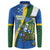 Solomon Islands Independence Day Button Sweatshirt Happy 7 July Crocodile Flag Style