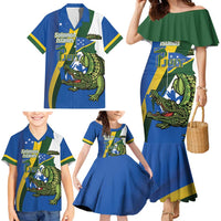 Solomon Islands Independence Day Family Matching Mermaid Dress and Hawaiian Shirt Happy 7 July Crocodile Flag Style LT14 - Polynesian Pride